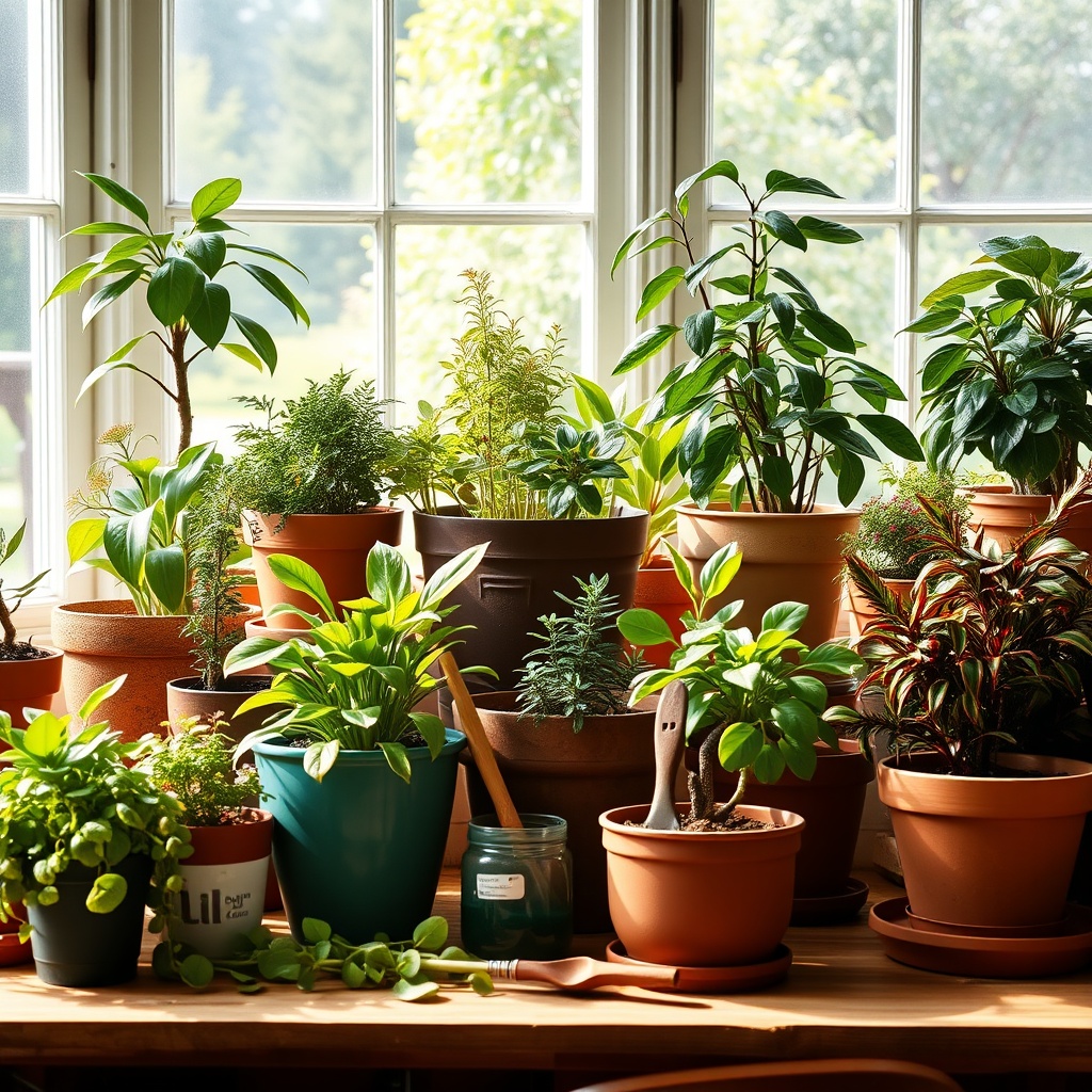 Gartenwerkzeuge für Zimmerpflanzen